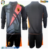 Maglie da calcio Belgio Portiere Prima Maglia Bambino Europei 2024 Manica Lunga (+ Pantaloni corti)